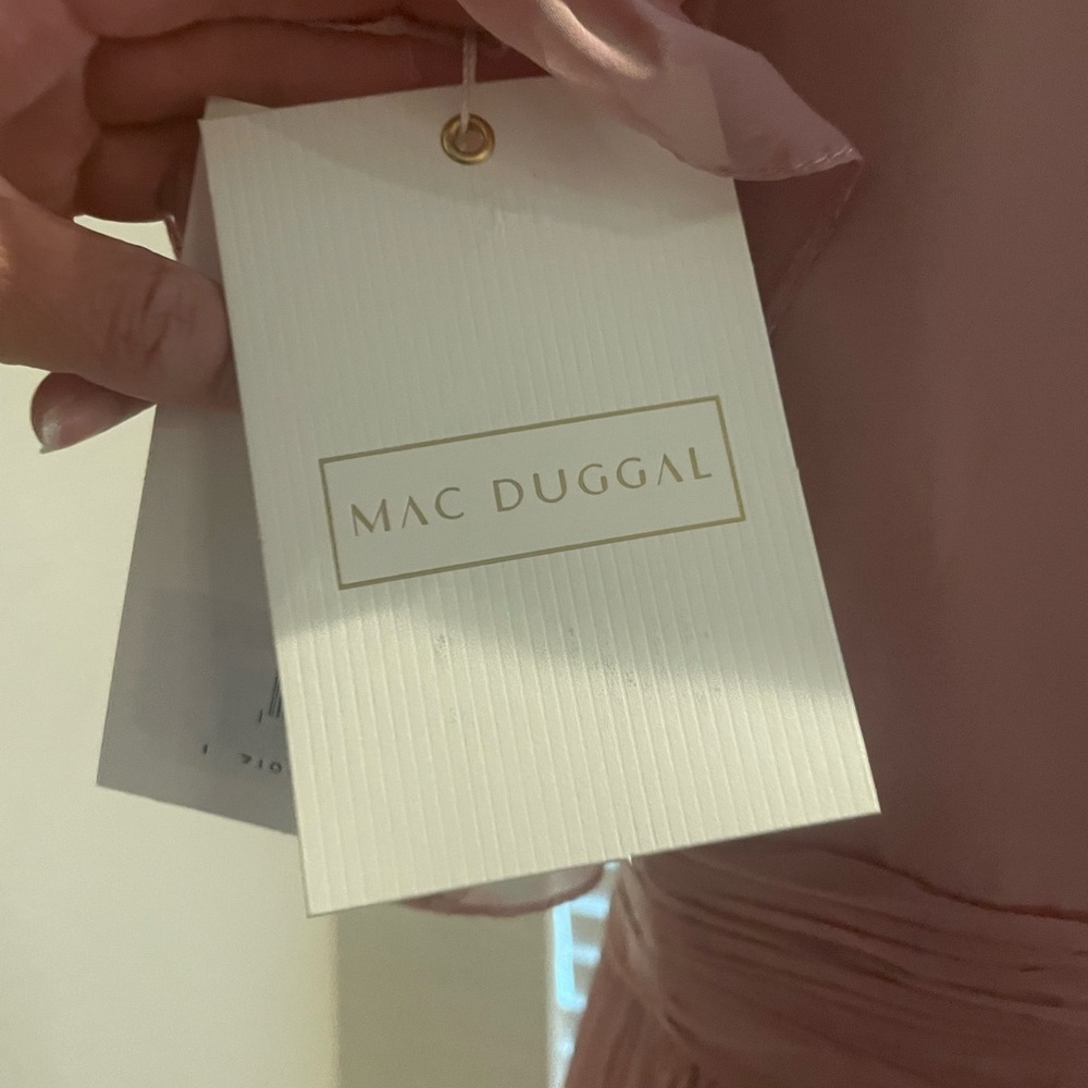 Mac Duggal Pink Ruffled Maxi Dress - Picture 4 of 5